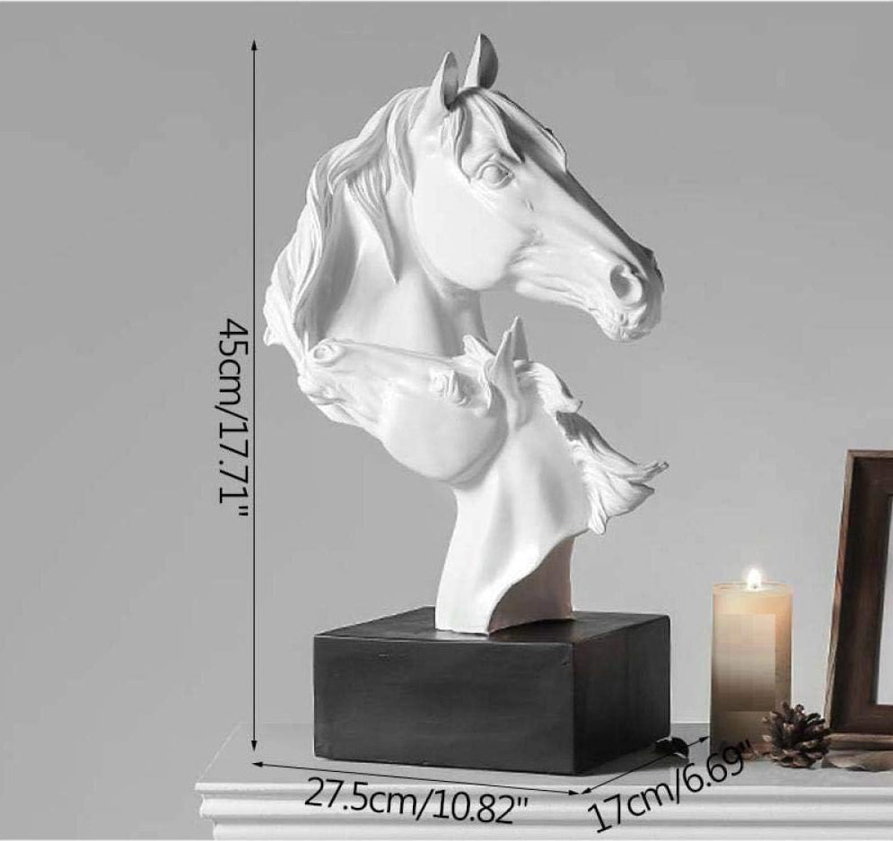 Horse head sculpture, side view
