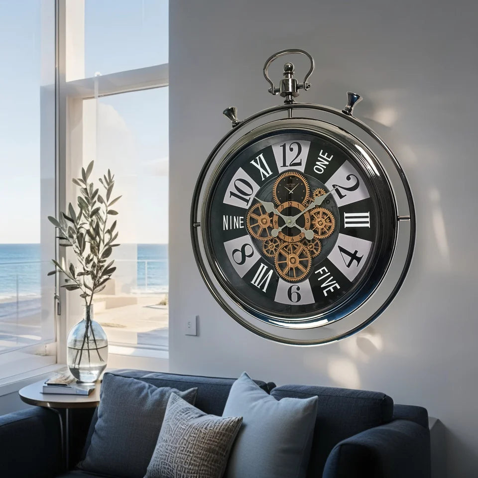 Moneghetti Moving Gears Wall Clock