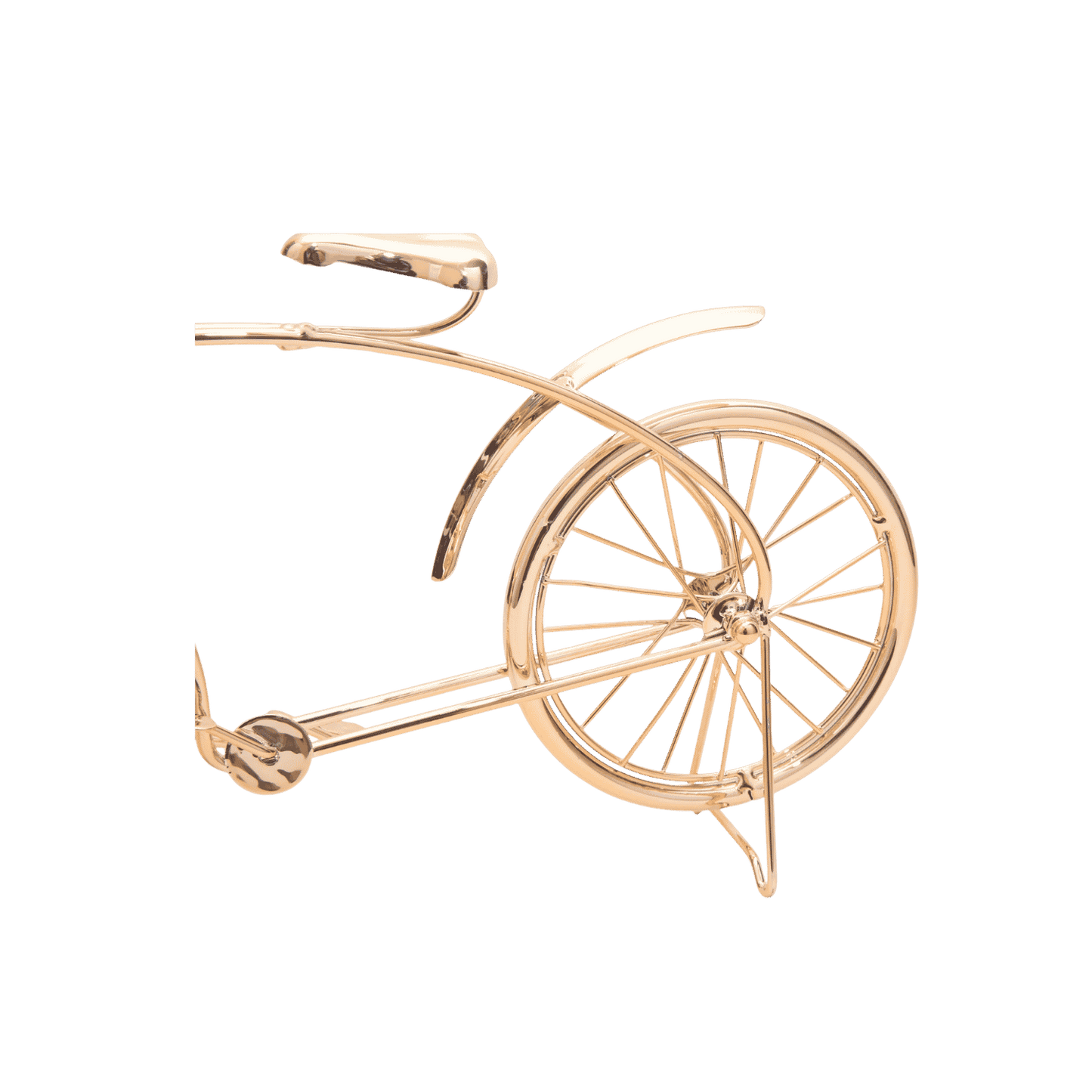 Bicycle wall clock mounted on wall