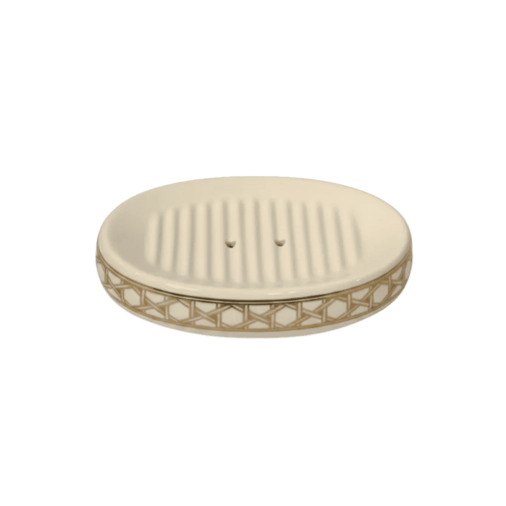 Palm Luxe bath set, close-up detail