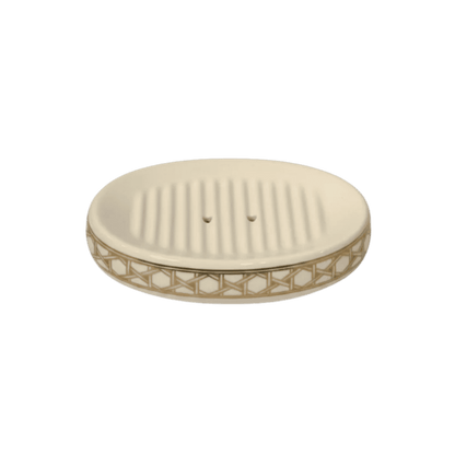 Palm Luxe bath set, close-up detail