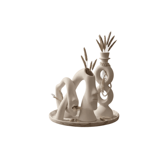 Abstract Harmony Sculpture Vase Set