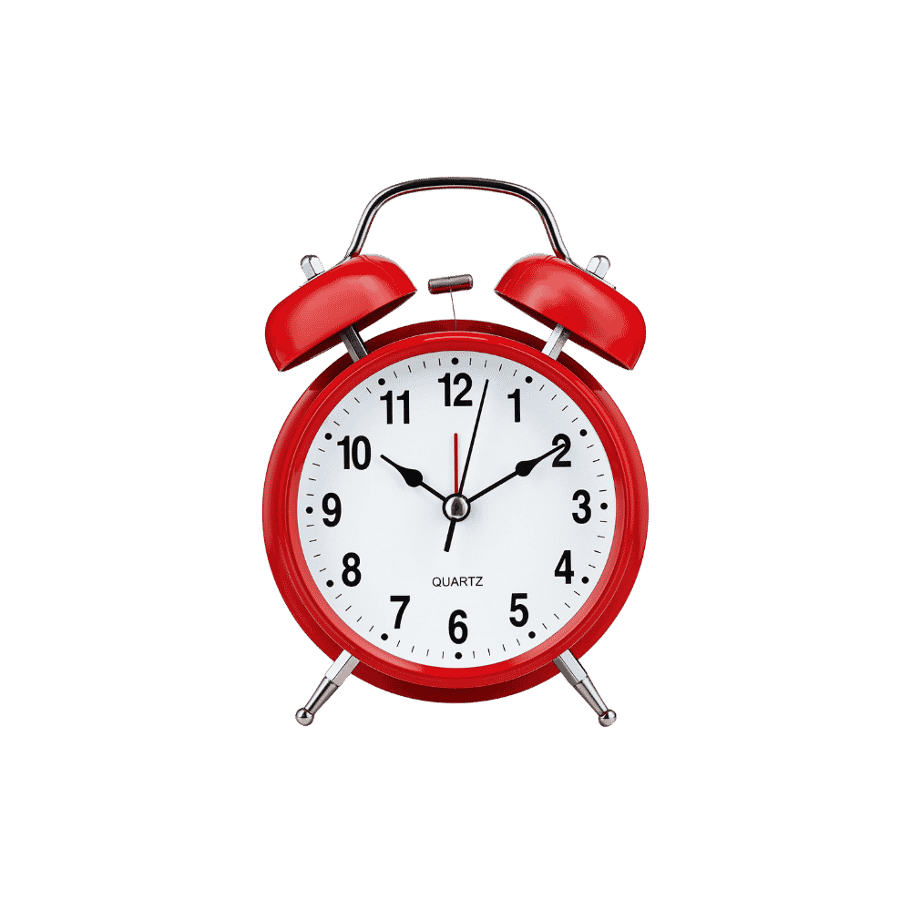 Alarm clock styled on a nightstand