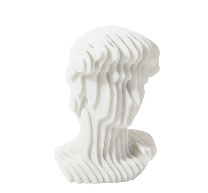 Michelangelo fluted bust sculpture size comparison, small and large