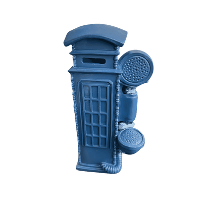 Ceramic telephone booth, side view