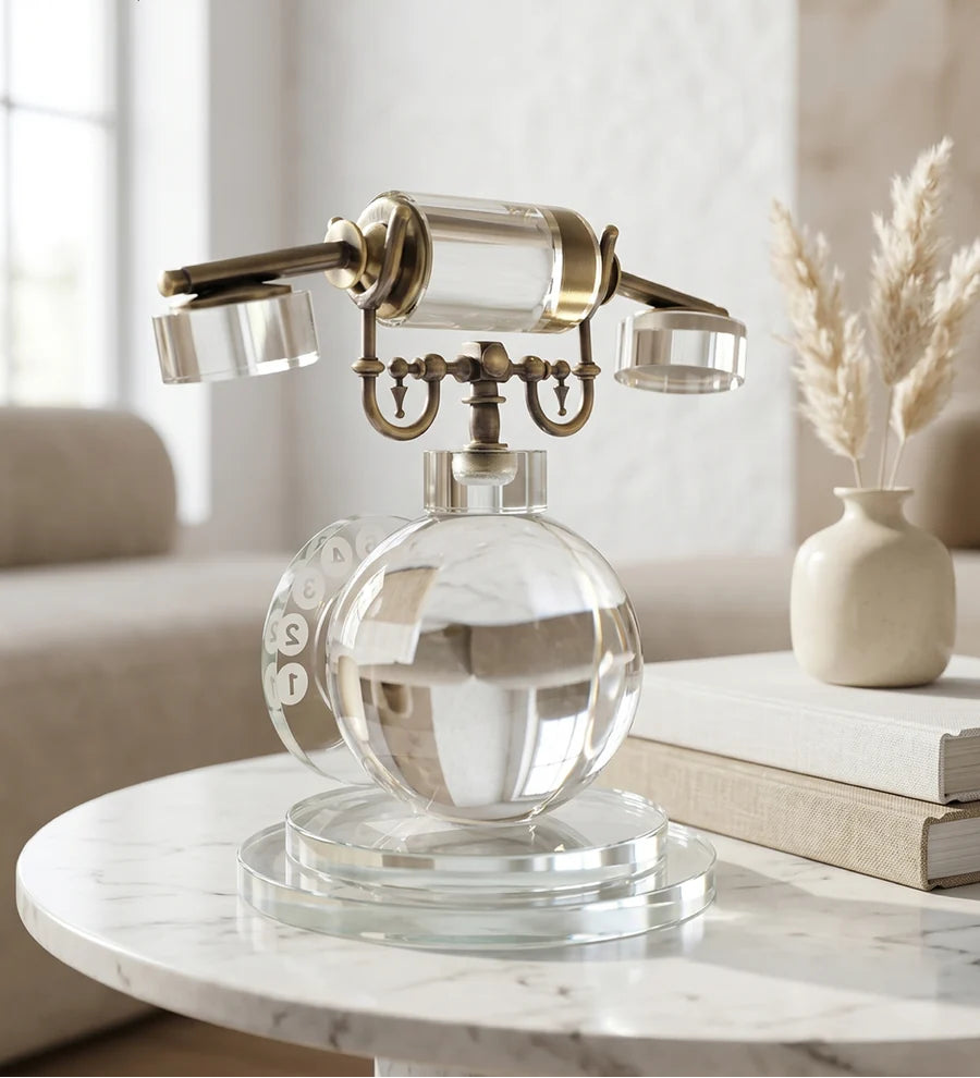 Crystal rotary telephone, alternate view