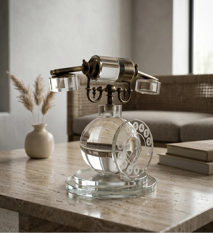 Crystal rotary telephone, alternate view