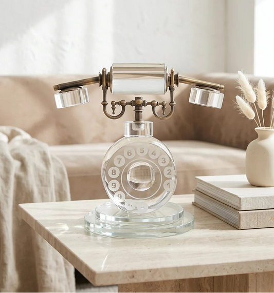 Crystal rotary telephone, alternate view