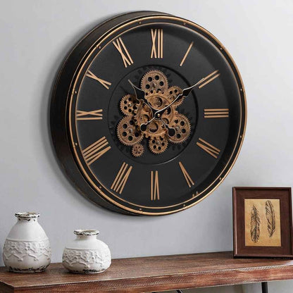 Gear wall clock, close-up detail