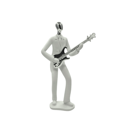 Guitar player figurine sculpture for shelves or desks