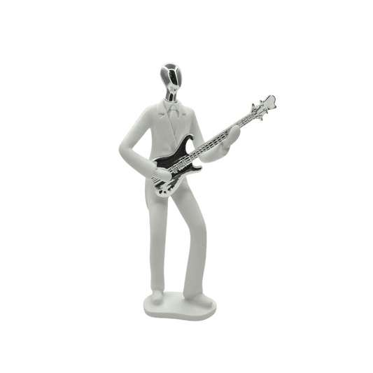 Guitar player figurine sculpture for shelves or desks
