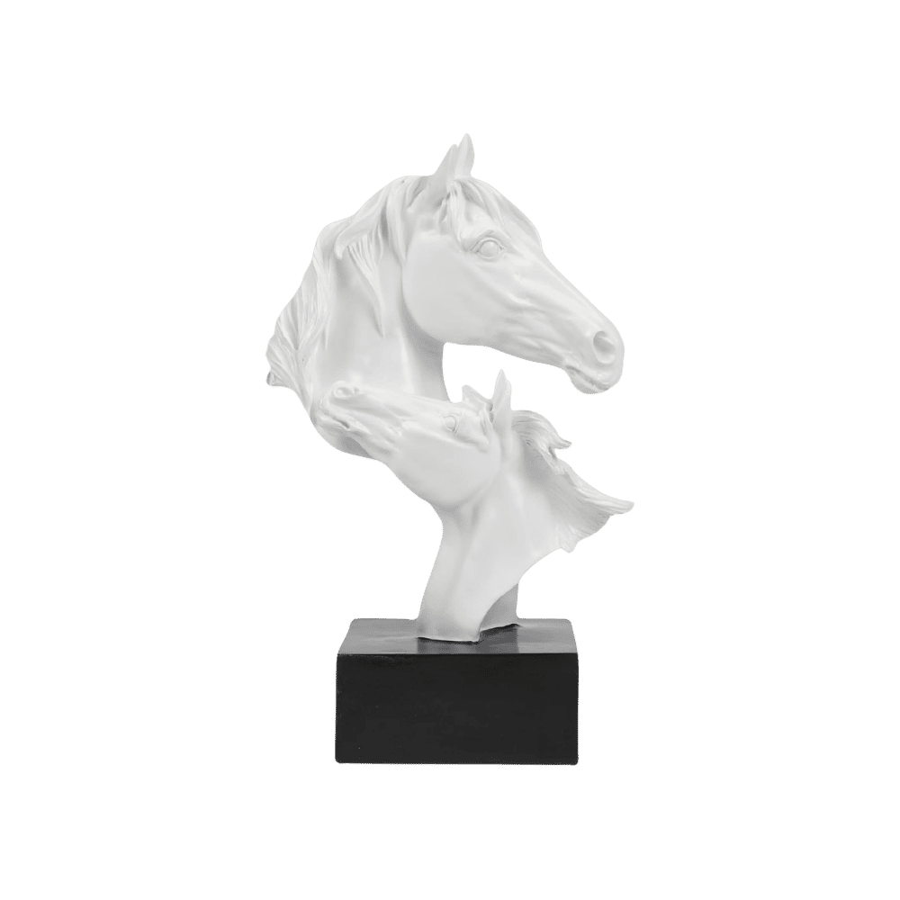 Horse head sculpture for shelves or console display