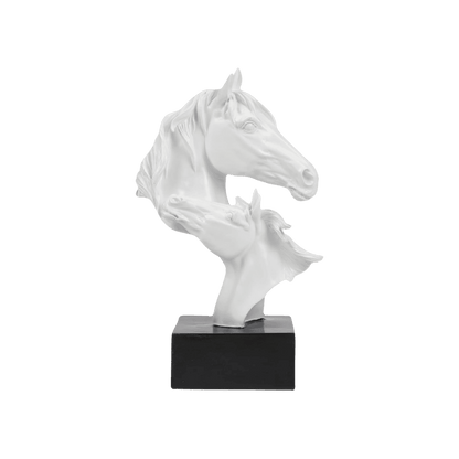 Horse head sculpture for shelves or console display