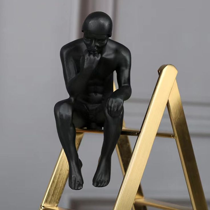 Ladder man ornament, side view