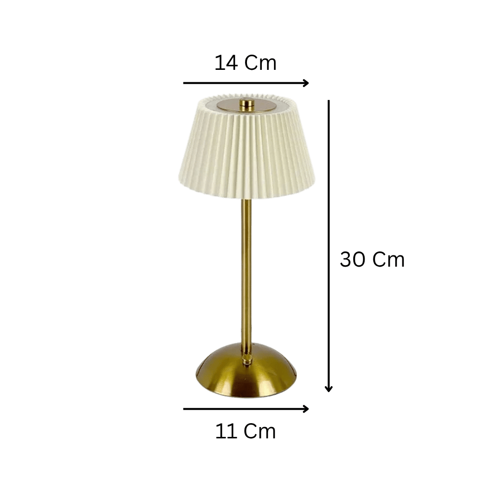 Nordic-style fabric table lamp with rechargeable base