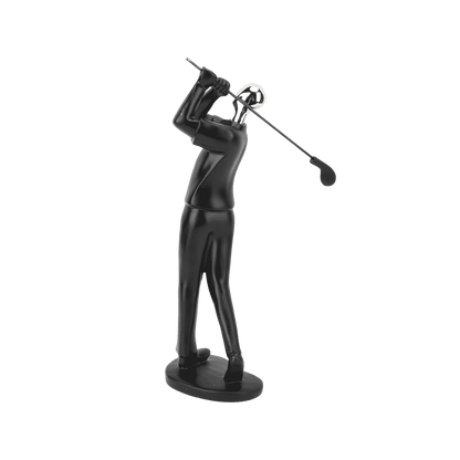 Polo player figurine, side view