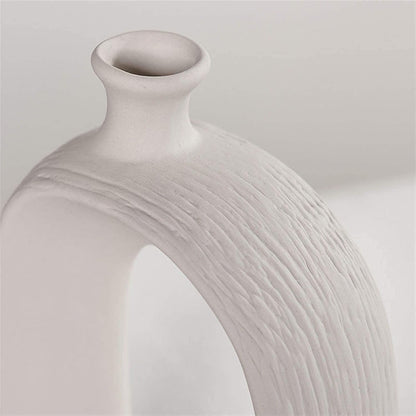 Porcelain flower vase, side view