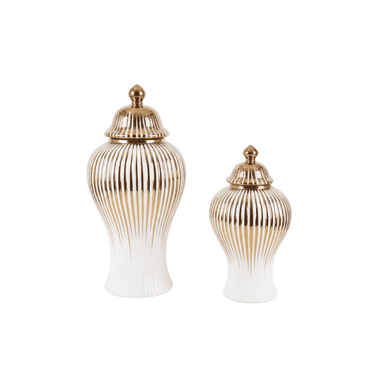 White Ginger Jar Set