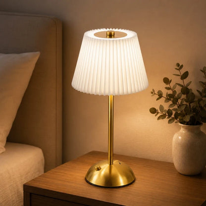 Rechargeable fabric table lamp