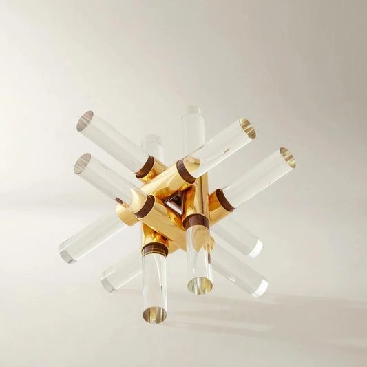 Crystal Rubik cube ornament for shelves or desks