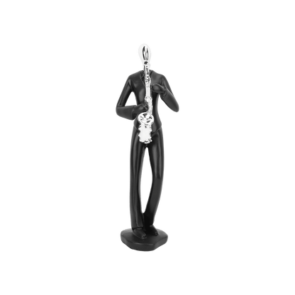 Saxophone player figurine sculpture for shelves or desks