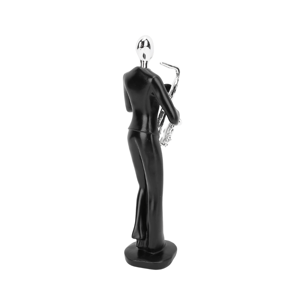 Saxophone player figurine, side view