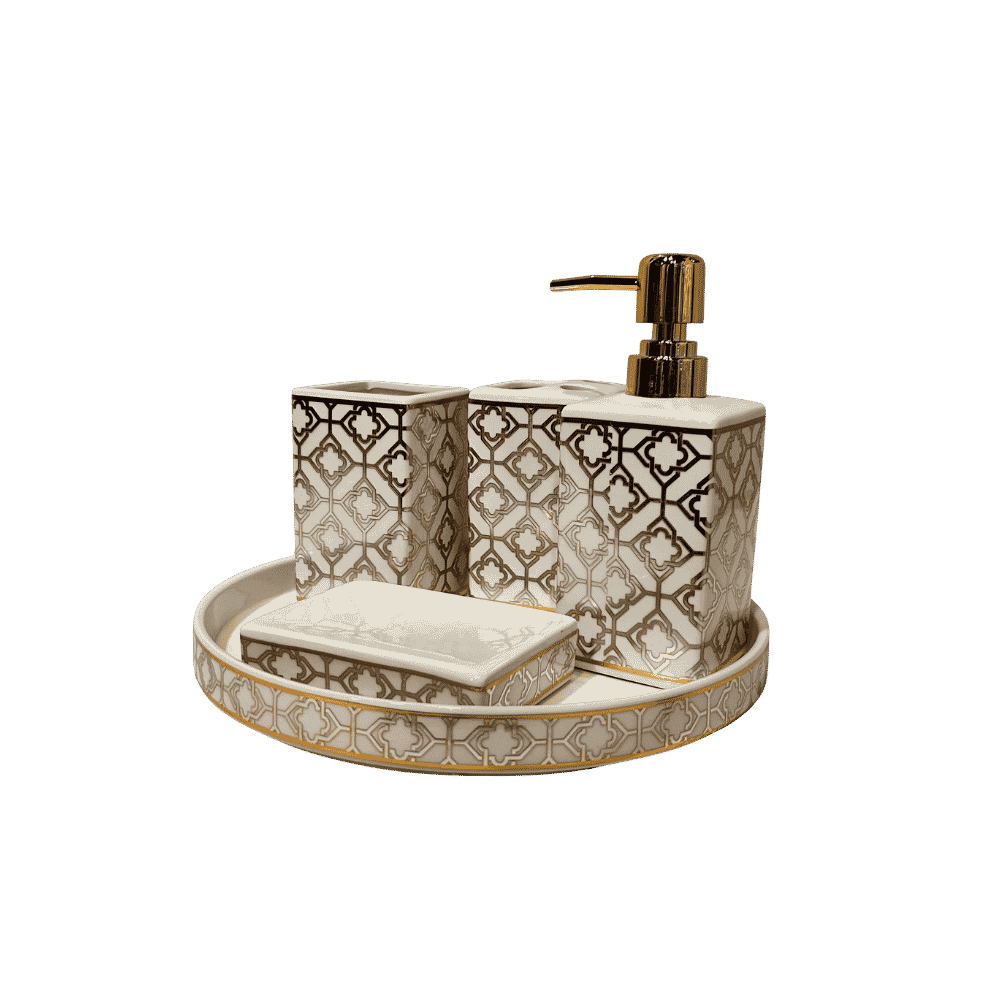 Sovereign bath set for bathroom counter styling