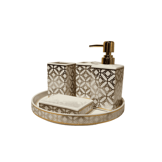 Sovereign bath set for bathroom counter styling
