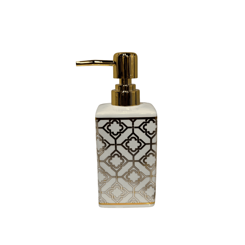 Sovereign bath set styled on a bathroom counter