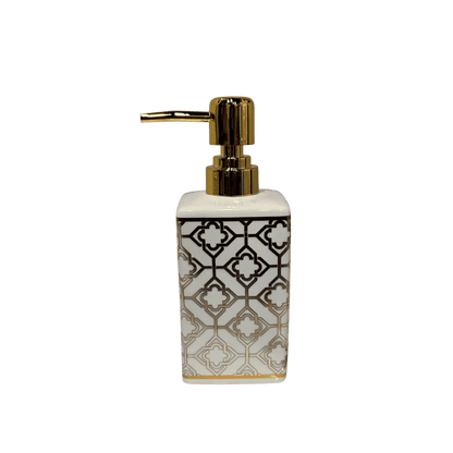 Sovereign bath set styled on a bathroom counter