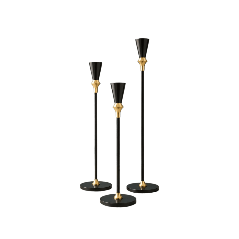 Taper candle holder set for dining or coffee table