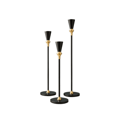 Taper candle holder set for dining or coffee table