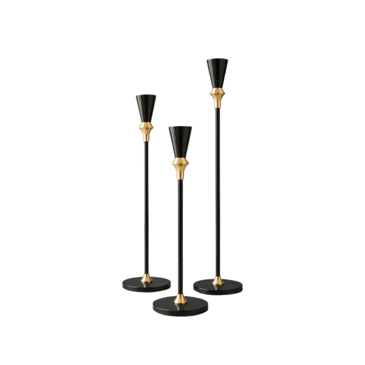 Taper candle holder set for dining or coffee table
