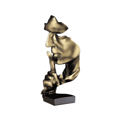 Silence Thinker statue for reading corner or office desk
