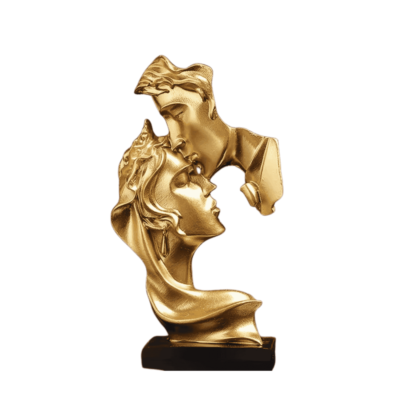 Embracing couple kiss sculpture for living room or bedroom decor