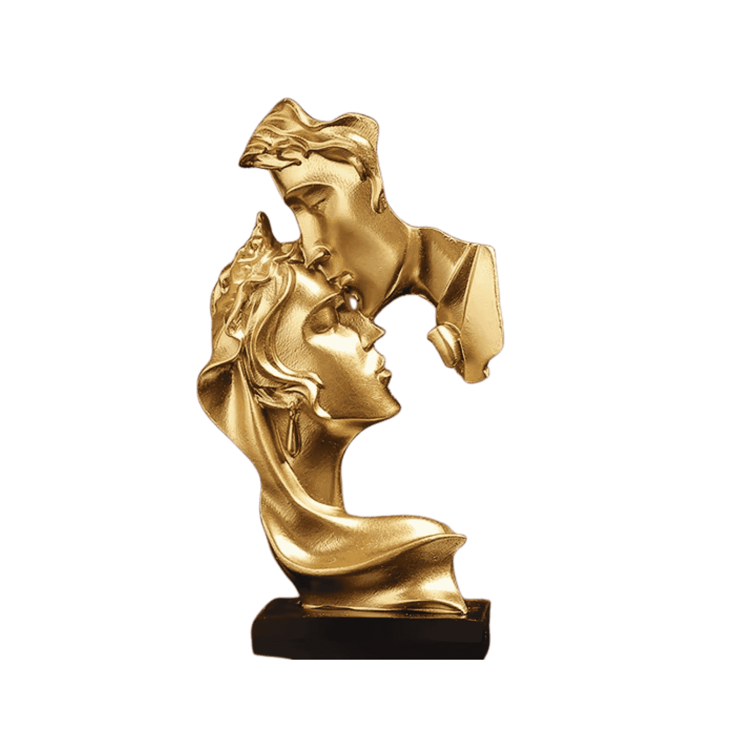 Embracing couple kiss sculpture for living room or bedroom decor