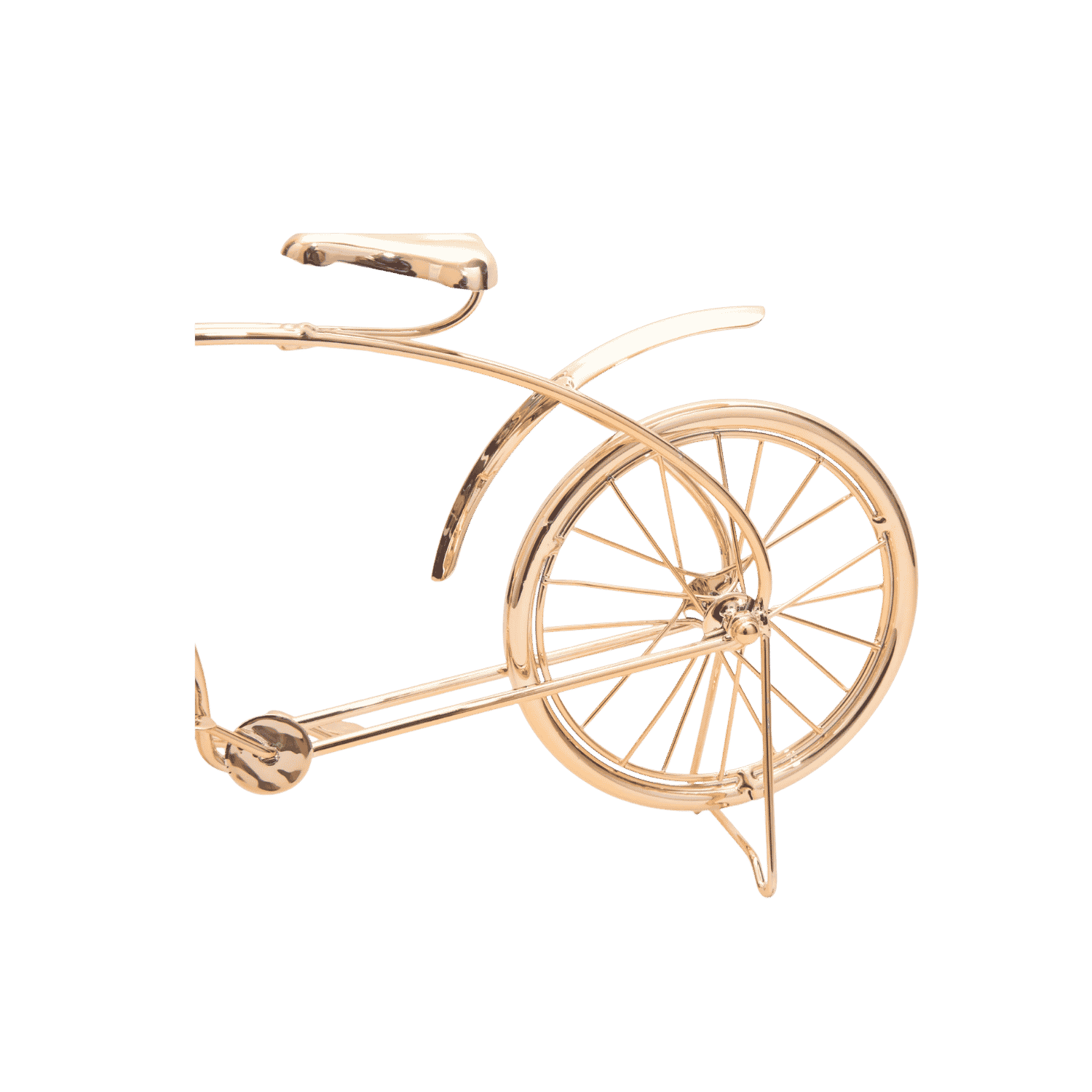 Bicycle wall clock mounted on wall
