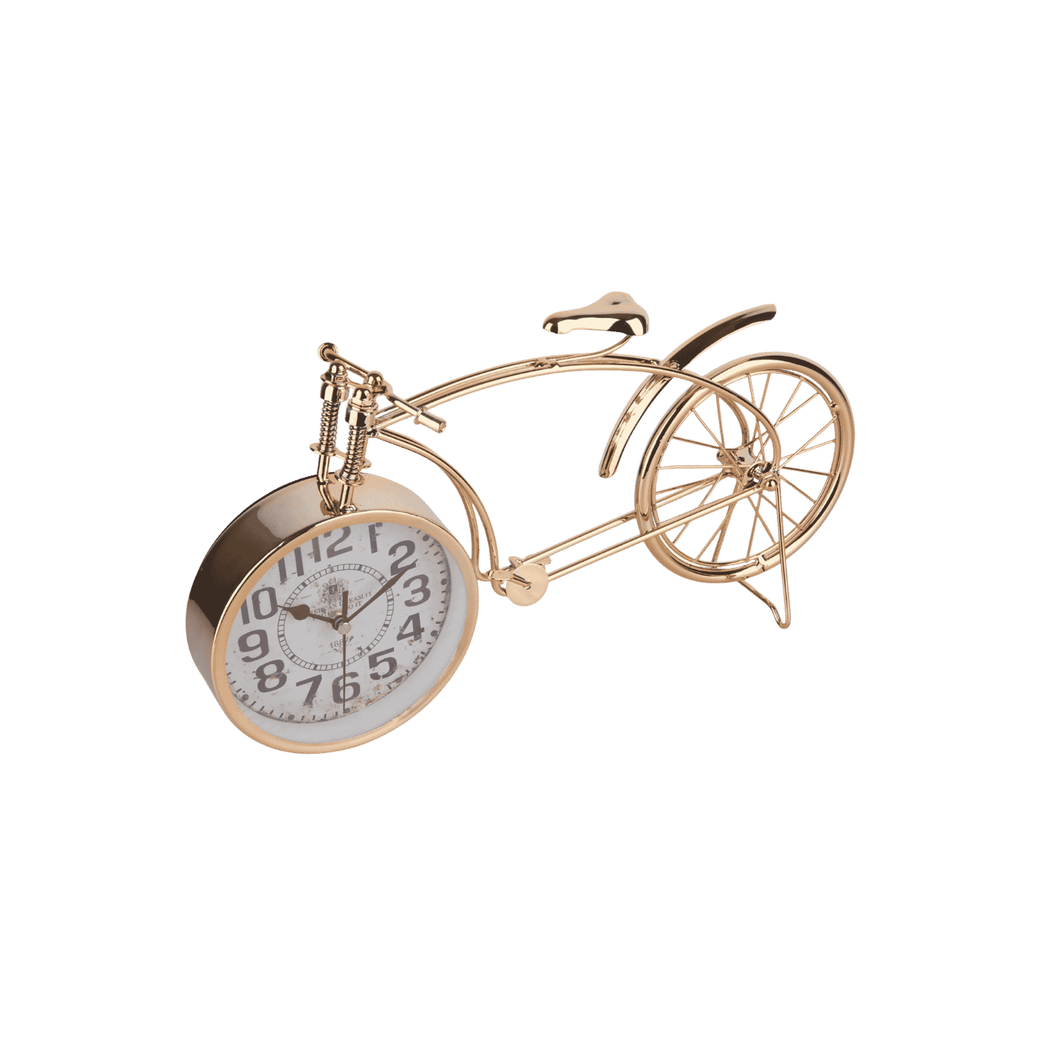 Bicycle wall clock, close-up detail