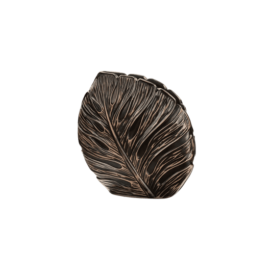 Vintage leaf vase set for console or tabletop display